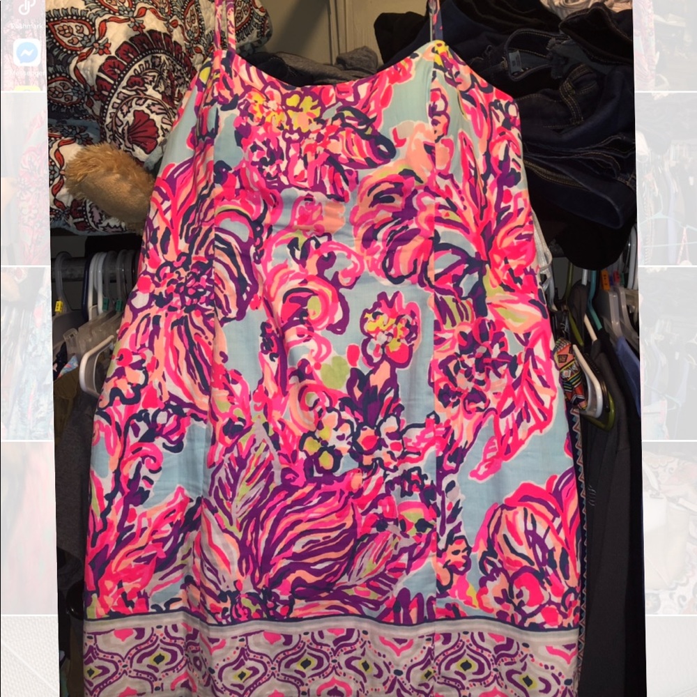 Lilly Pulitzer tie back shift dress size 14